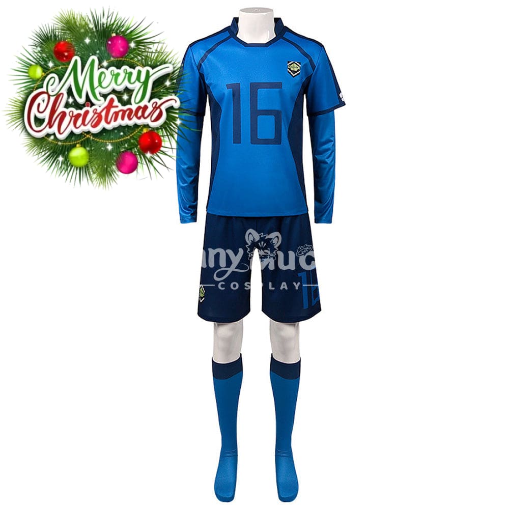 【In Stock】Anime Blue Lock Cosplay Blue Lock Eleven Football Jersey Costume Yo Hiori / S Costumes