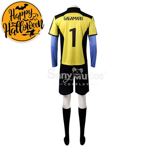 【In Stock】Anime Blue Lock Cosplay Gin Gagamaru Blue Lock Eleven Goalkeeper Jersey Costume Costumes