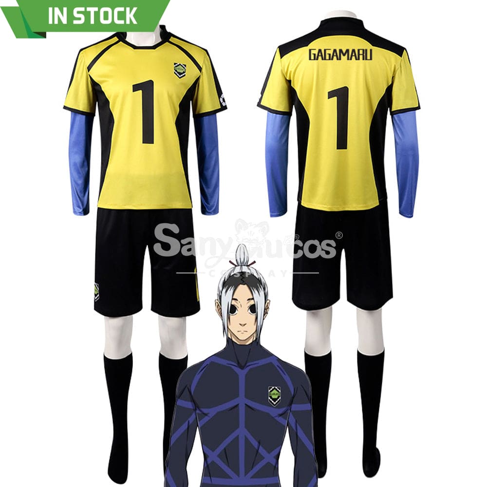 【In Stock】Anime Blue Lock Cosplay Gin Gagamaru Blue Lock Eleven Goalkeeper Jersey Costume Costumes