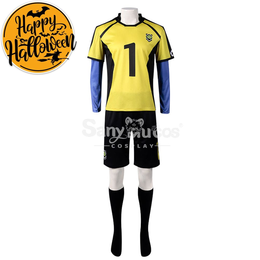 【In Stock】Anime Blue Lock Cosplay Gin Gagamaru Blue Lock Eleven Goalkeeper Jersey Costume Costumes