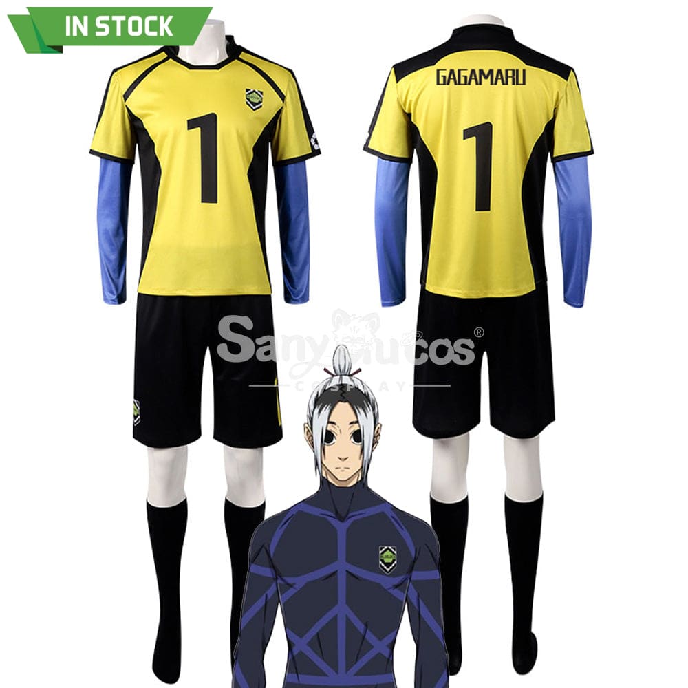 【In Stock】Anime Blue Lock Cosplay Gin Gagamaru Blue Lock Eleven Goalkeeper Jersey Costume Costumes