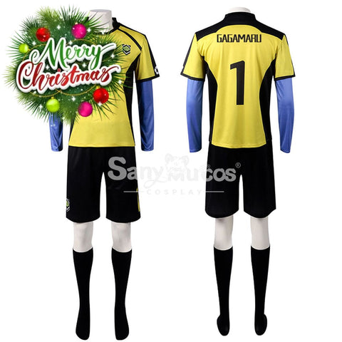 【In Stock】Anime Blue Lock Cosplay Gin Gagamaru Blue Lock Eleven Goalkeeper Jersey Costume Costumes