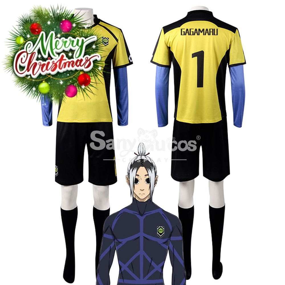 【In Stock】Anime Blue Lock Cosplay Gin Gagamaru Blue Lock Eleven Goalkeeper Jersey Costume Costumes