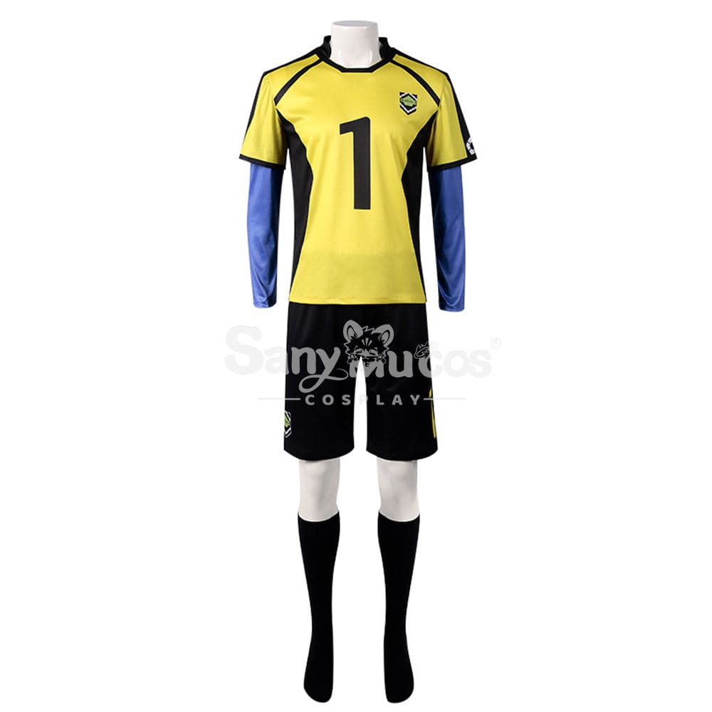 【In Stock】Anime Blue Lock Cosplay Gin Gagamaru Blue Lock Eleven Goalkeeper Jersey Costume Costumes