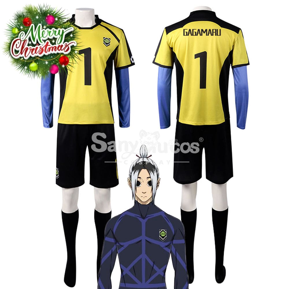 【In Stock】Anime Blue Lock Cosplay Gin Gagamaru Blue Lock Eleven Goalkeeper Jersey Costume Costumes