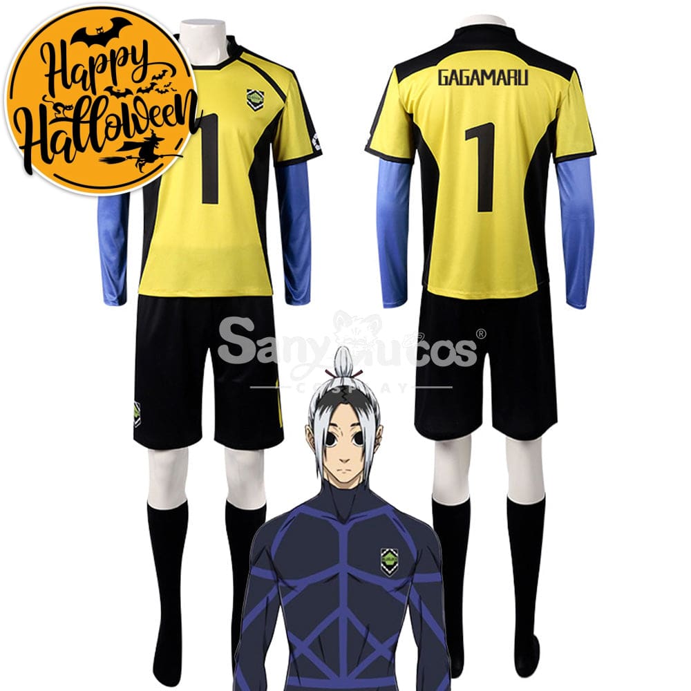 【In Stock】Anime Blue Lock Cosplay Gin Gagamaru Blue Lock Eleven Goalkeeper Jersey Costume Costumes