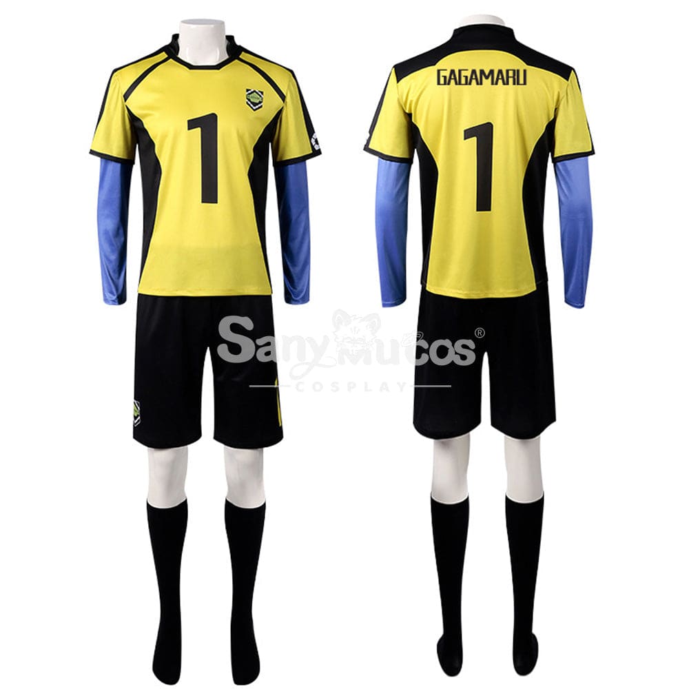 【In Stock】Anime Blue Lock Cosplay Gin Gagamaru Blue Lock Eleven Goalkeeper Jersey Costume Costumes