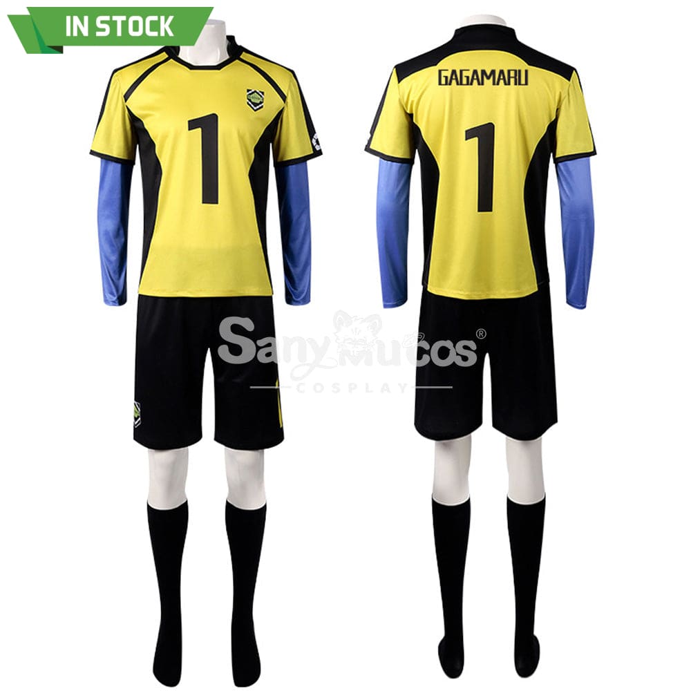 【In Stock】Anime Blue Lock Cosplay Gin Gagamaru Blue Lock Eleven Goalkeeper Jersey Costume Costumes