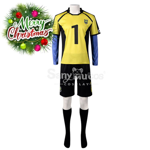 【In Stock】Anime Blue Lock Cosplay Gin Gagamaru Blue Lock Eleven Goalkeeper Jersey Costume Costumes