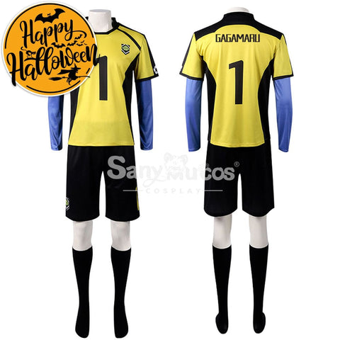 【In Stock】Anime Blue Lock Cosplay Gin Gagamaru Blue Lock Eleven Goalkeeper Jersey Costume Costumes
