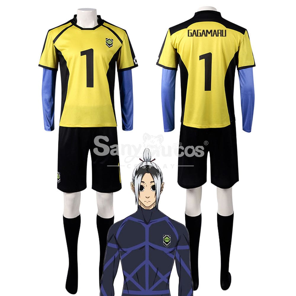 【In Stock】Anime Blue Lock Cosplay Gin Gagamaru Blue Lock Eleven Goalkeeper Jersey Costume Costumes