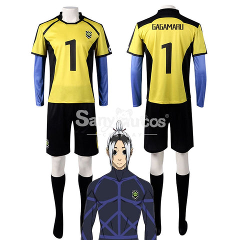 【In Stock】Anime Blue Lock Cosplay Gin Gagamaru Blue Lock Eleven Goalkeeper Jersey Costume Costumes