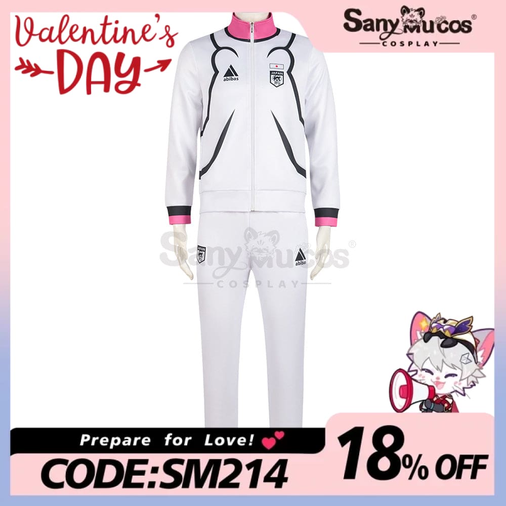 【In Stock】Anime Blue Lock Cosplay Isagi Yoichi Japan U20 Training Suit Costume Pink / S Costumes