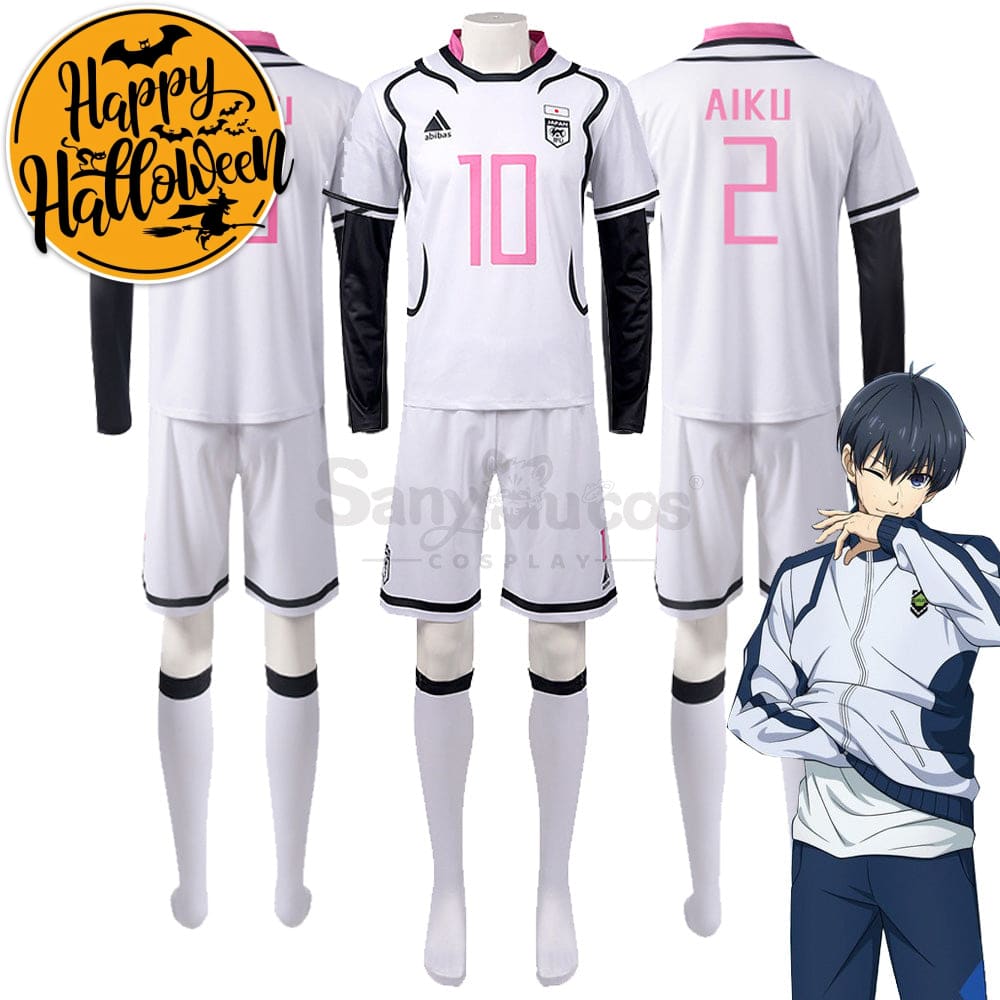 【In Stock】Anime Blue Lock Cosplay Japan U20 Football Jersey Costume Costumes