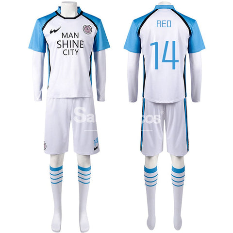 【In Stock】Anime Blue Lock Cosplay Manshine City Football Jersey Costume Mikage Reo / S Costumes