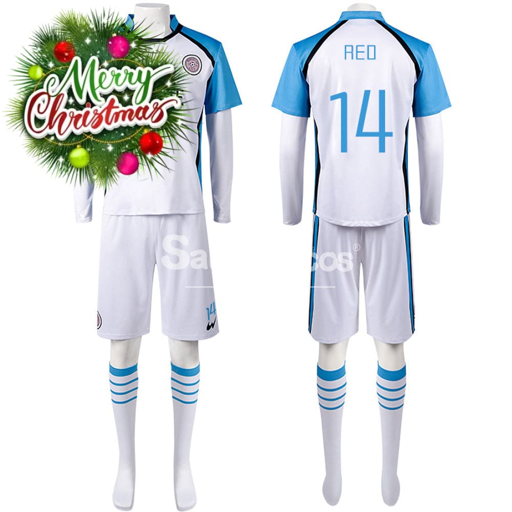 【In Stock】Anime Blue Lock Cosplay Manshine City Football Jersey Costume Mikage Reo / S Costumes