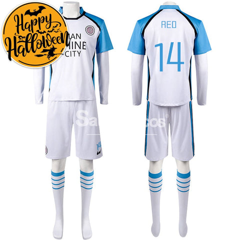 【In Stock】Anime Blue Lock Cosplay Manshine City Football Jersey Costume Mikage Reo / S Costumes