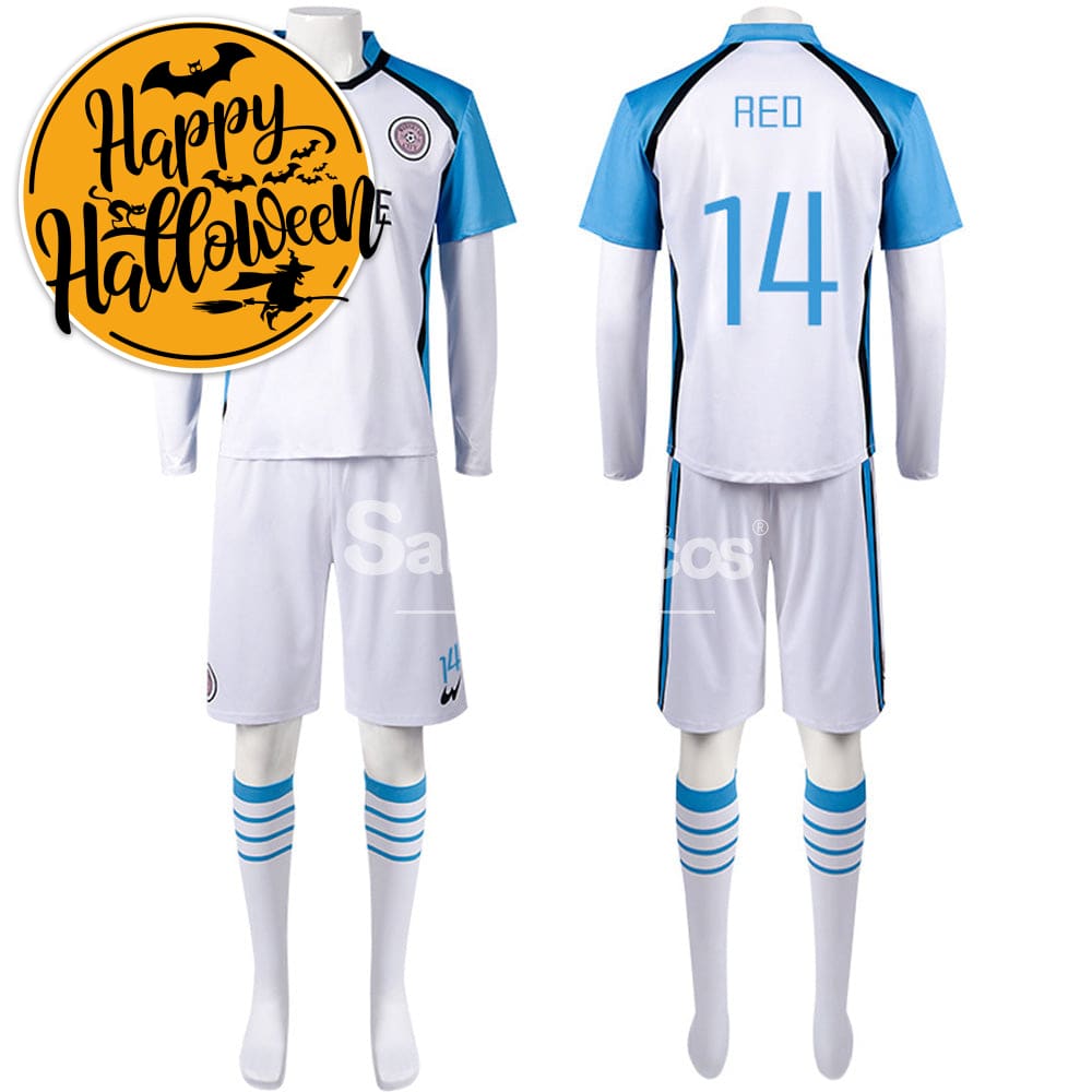 【In Stock】Anime Blue Lock Cosplay Manshine City Football Jersey Costume Mikage Reo / S Costumes