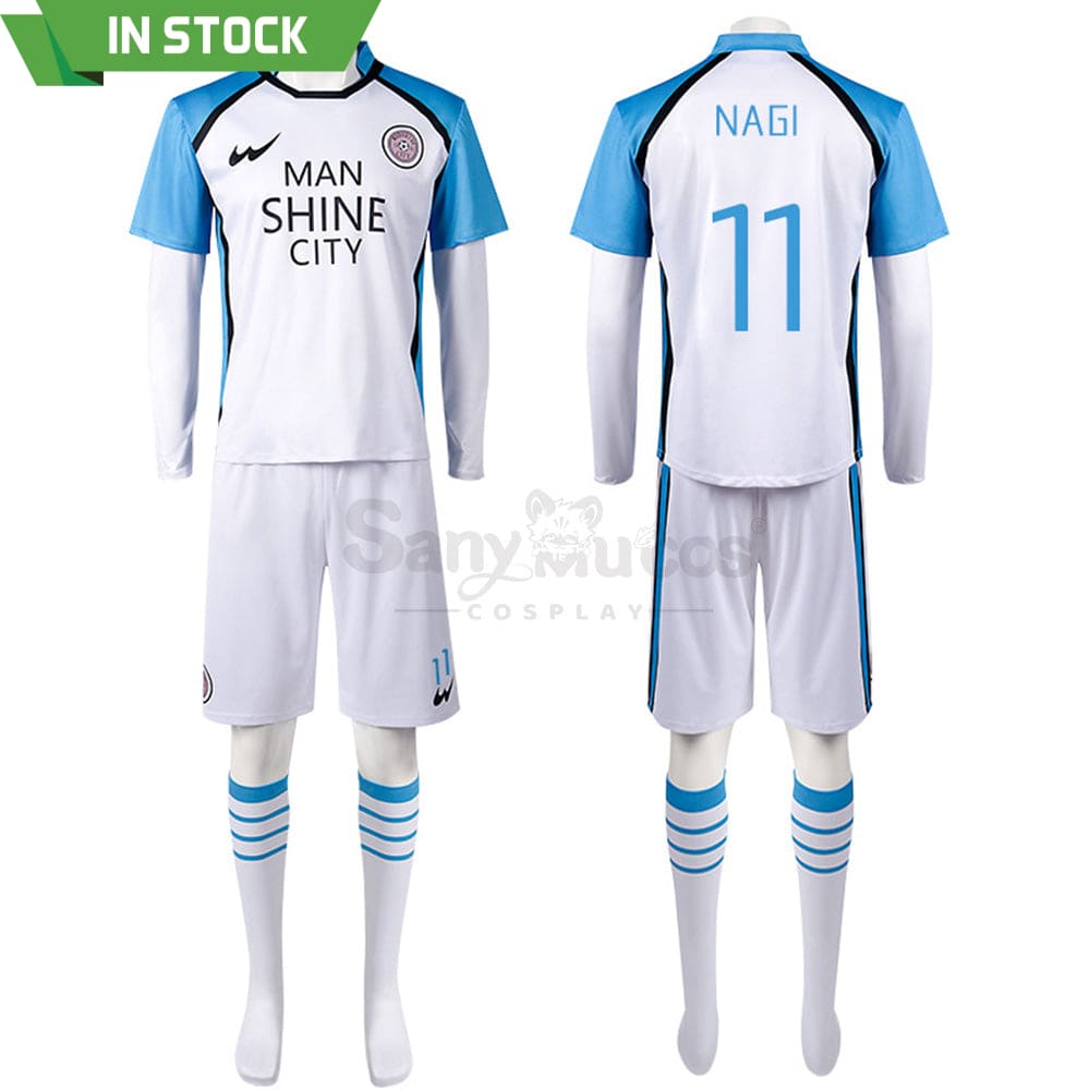 【In Stock】Anime Blue Lock Cosplay Manshine City Football Jersey Costume Nagi Seishiro / S Costumes