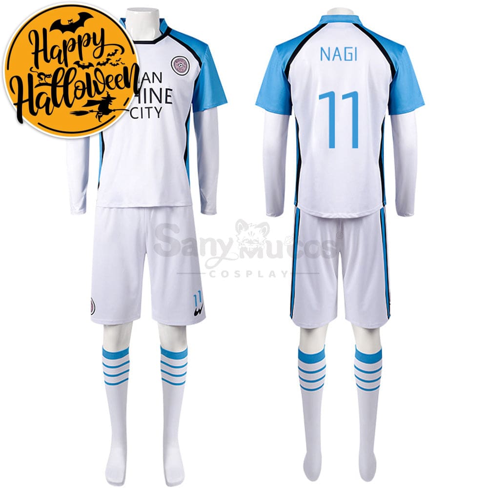 【In Stock】Anime Blue Lock Cosplay Manshine City Football Jersey Costume Nagi Seishiro / S Costumes