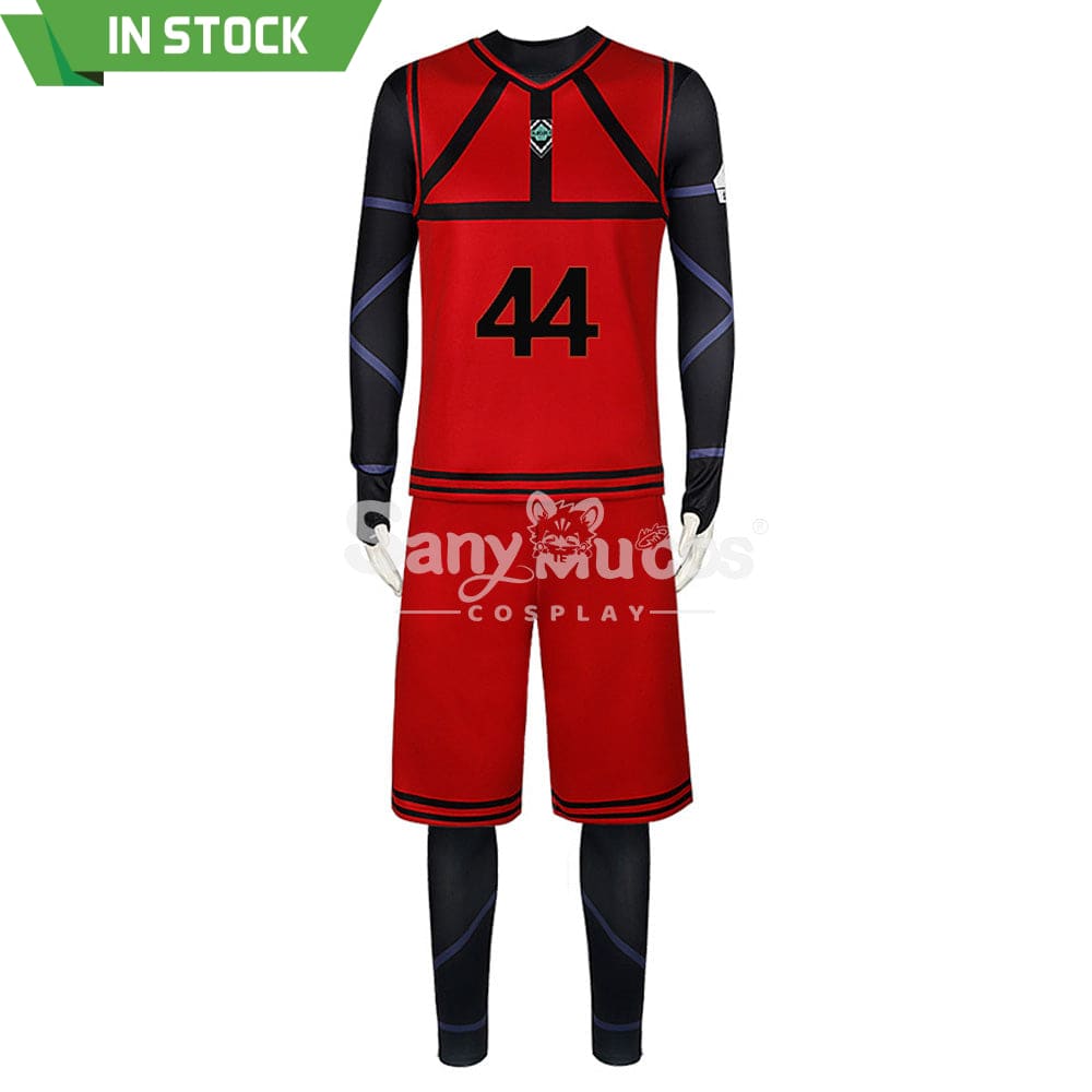 【In Stock】Anime Blue Lock Cosplay Team Red Football Jersey Costume Chigiri Hyoma / S Costumes