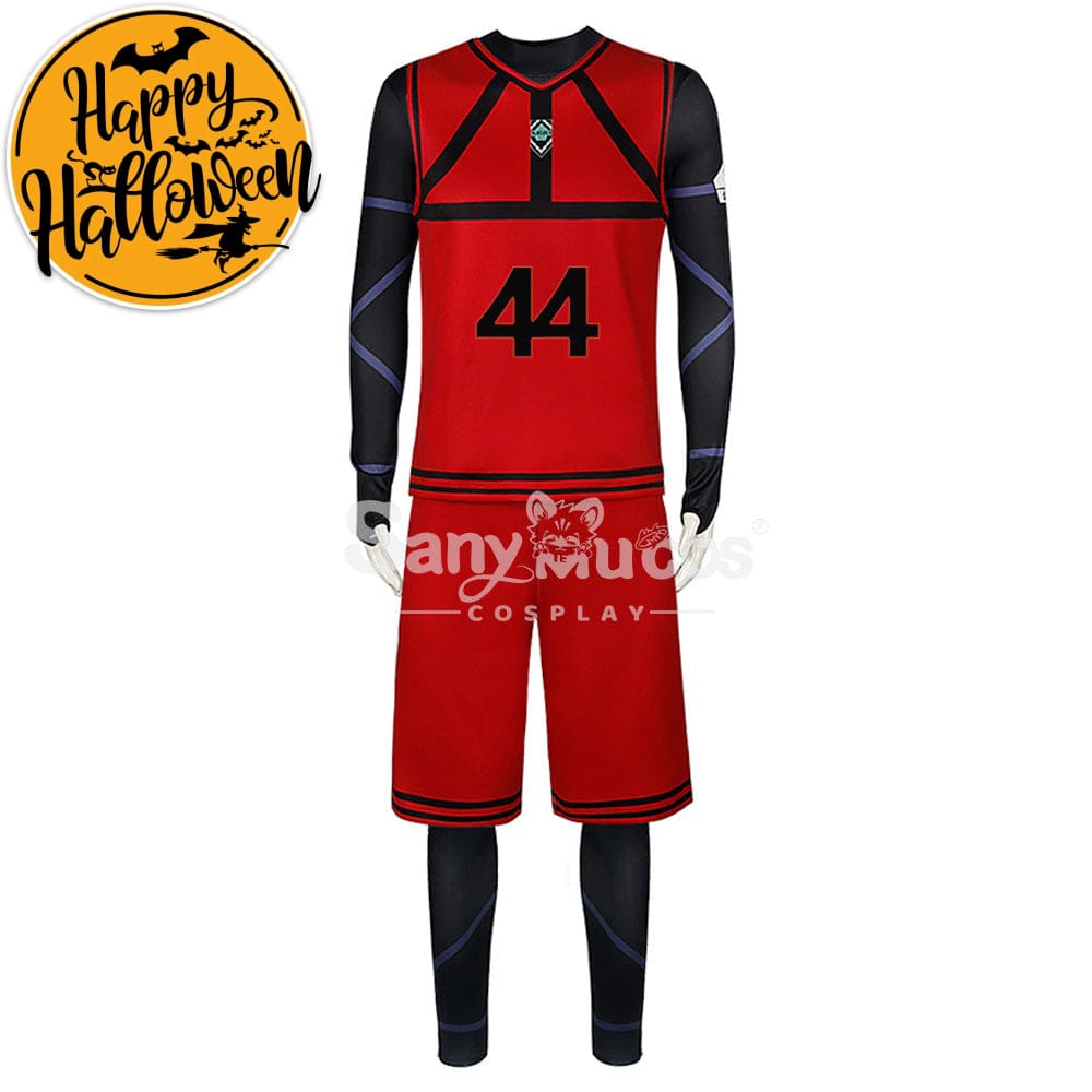 【In Stock】Anime Blue Lock Cosplay Team Red Football Jersey Costume Chigiri Hyoma / S Costumes