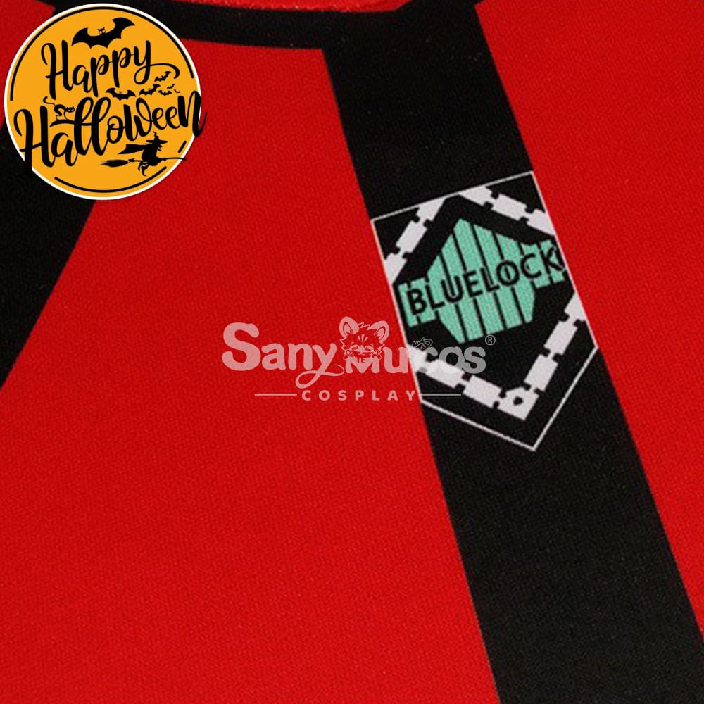 【In Stock】Anime Blue Lock Cosplay Team Red Football Jersey Costume Costumes