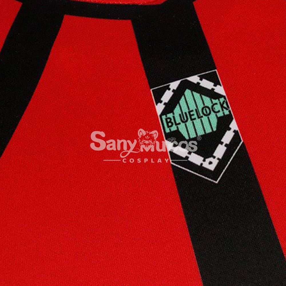 【In Stock】Anime Blue Lock Cosplay Team Red Football Jersey Costume Costumes