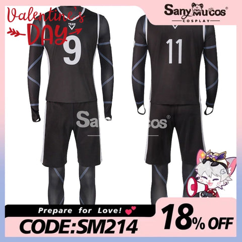 【In Stock】Anime Blue Lock Cosplay Team V Football Jersey Costume Costumes