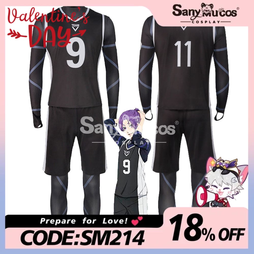 【In Stock】Anime Blue Lock Cosplay Team V Football Jersey Costume Costumes