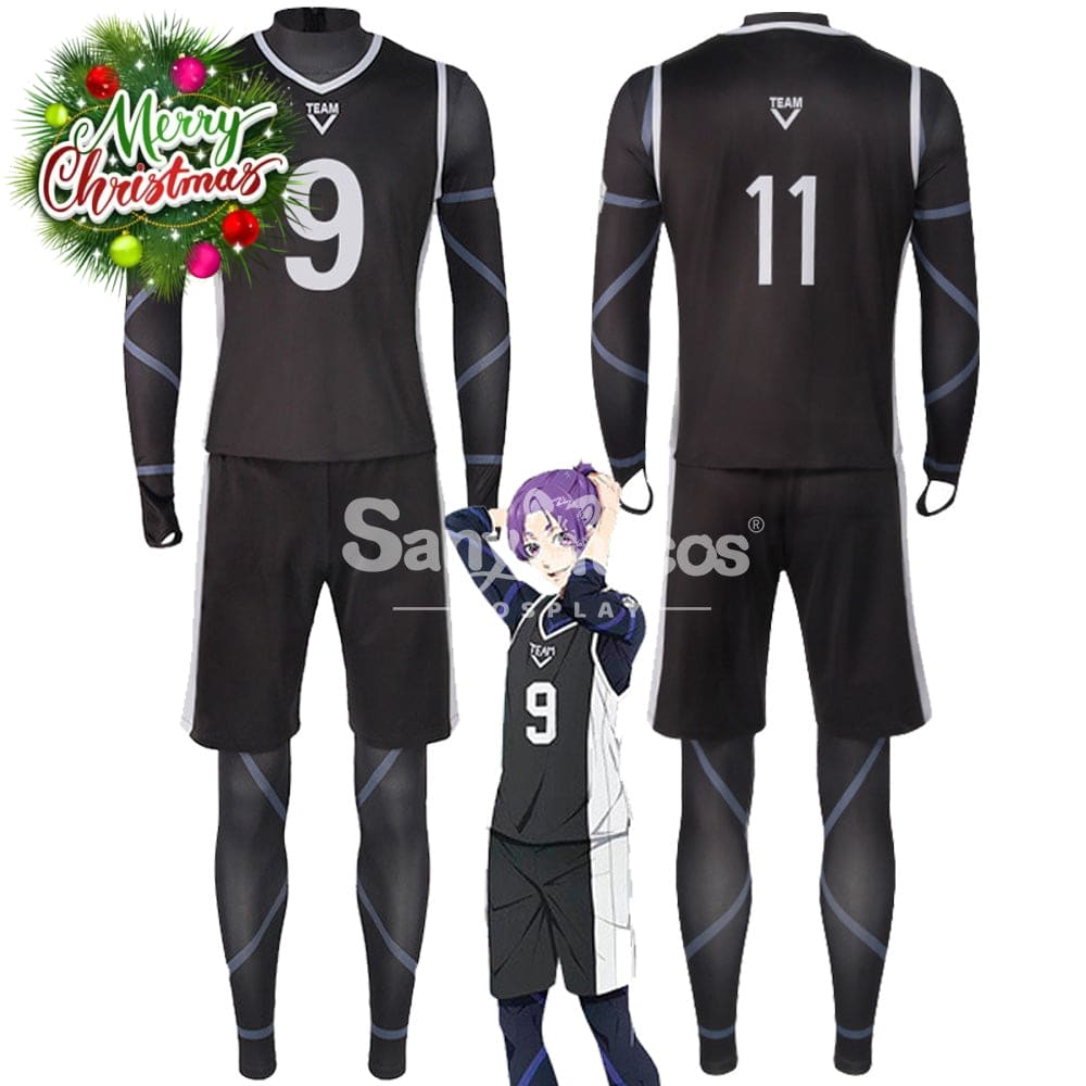【In Stock】Anime Blue Lock Cosplay Team V Football Jersey Costume Costumes