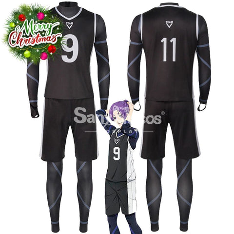 【In Stock】Anime Blue Lock Cosplay Team V Football Jersey Costume Costumes