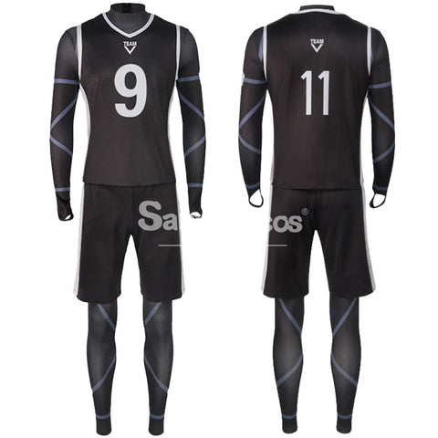 【In Stock】Anime Blue Lock Cosplay Team V Football Jersey Costume Costumes
