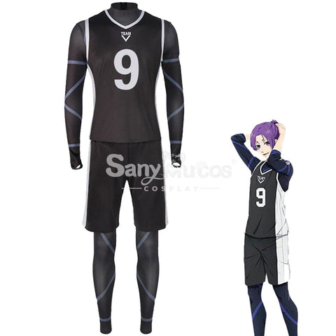 【In Stock】Anime Blue Lock Cosplay Team V Football Jersey Costume Mikage Reo / S Costumes