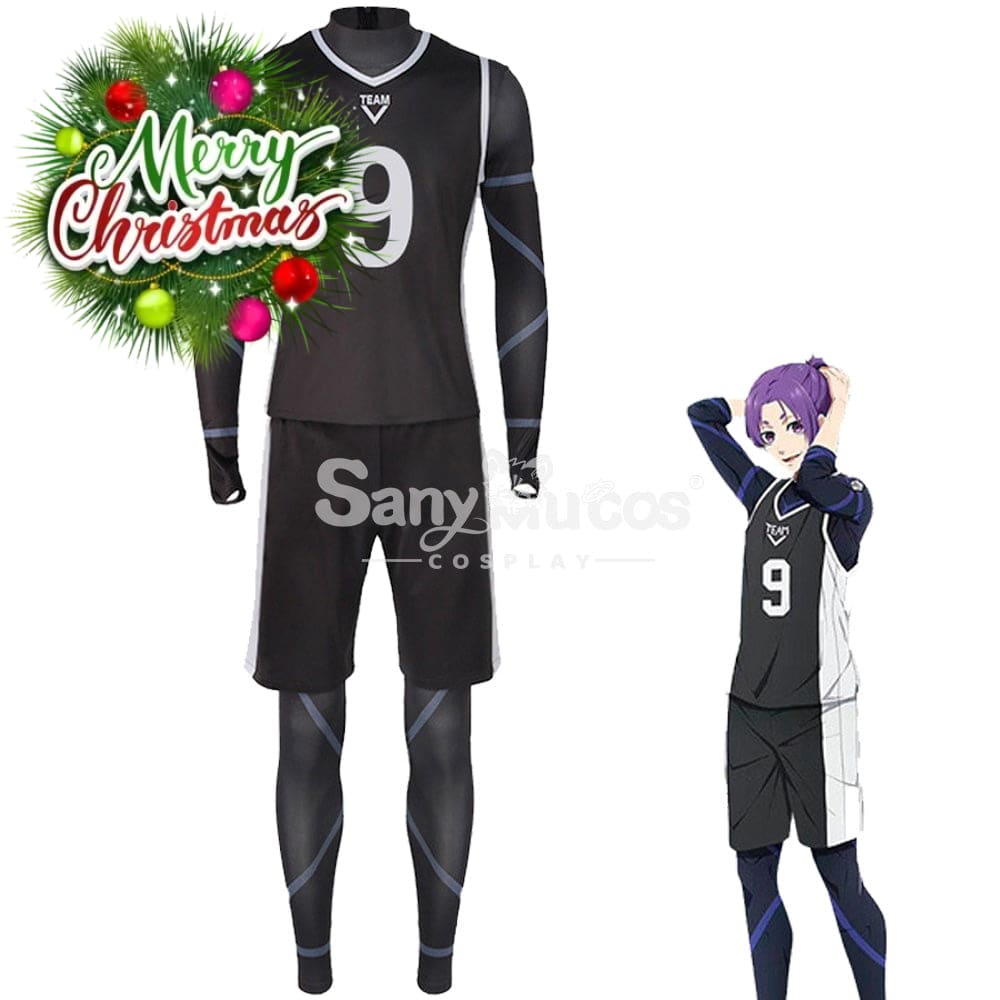 【In Stock】Anime Blue Lock Cosplay Team V Football Jersey Costume Mikage Reo / S Costumes