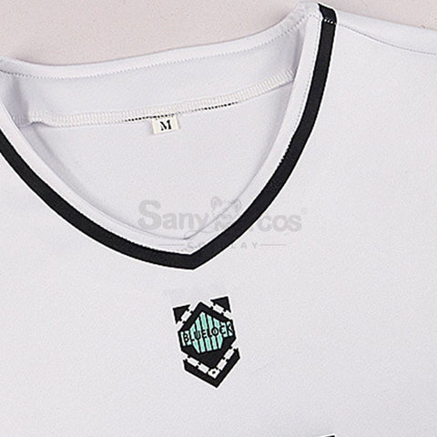 【In Stock】Anime Blue Lock Cosplay Team White Football Jersey Costume Costumes