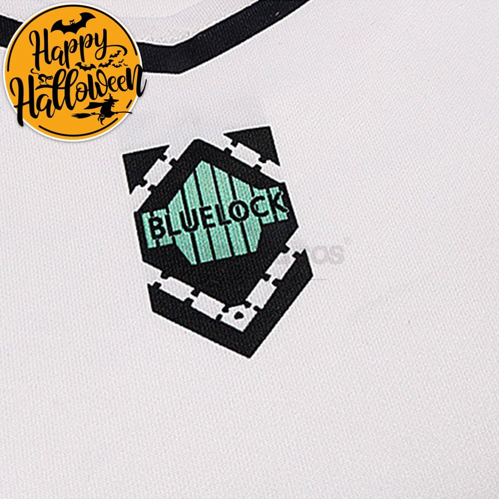 【In Stock】Anime Blue Lock Cosplay Team White Football Jersey Costume Costumes