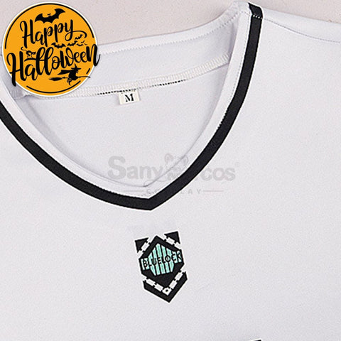 【In Stock】Anime Blue Lock Cosplay Team White Football Jersey Costume Costumes