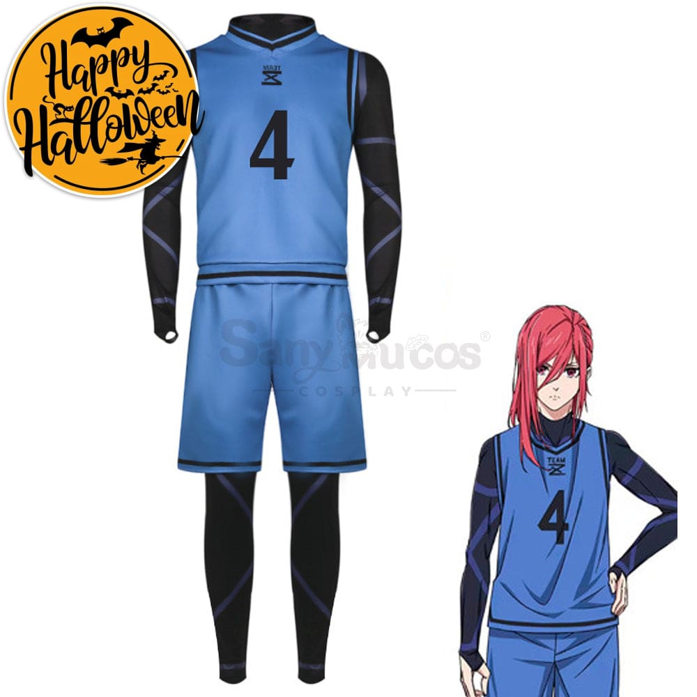 【In Stock】Anime Blue Lock Cosplay Team Z Football Jersey Costume Chigiri Hyoma / S Costumes