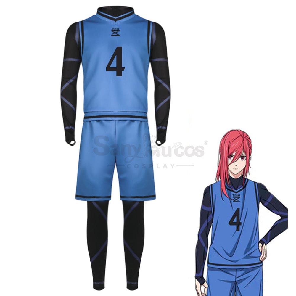 【In Stock】Anime Blue Lock Cosplay Team Z Football Jersey Costume Chigiri Hyoma / S Costumes