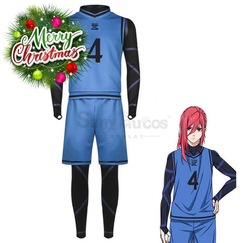 【In Stock】Anime Blue Lock Cosplay Team Z Football Jersey Costume Chigiri Hyoma / S Costumes