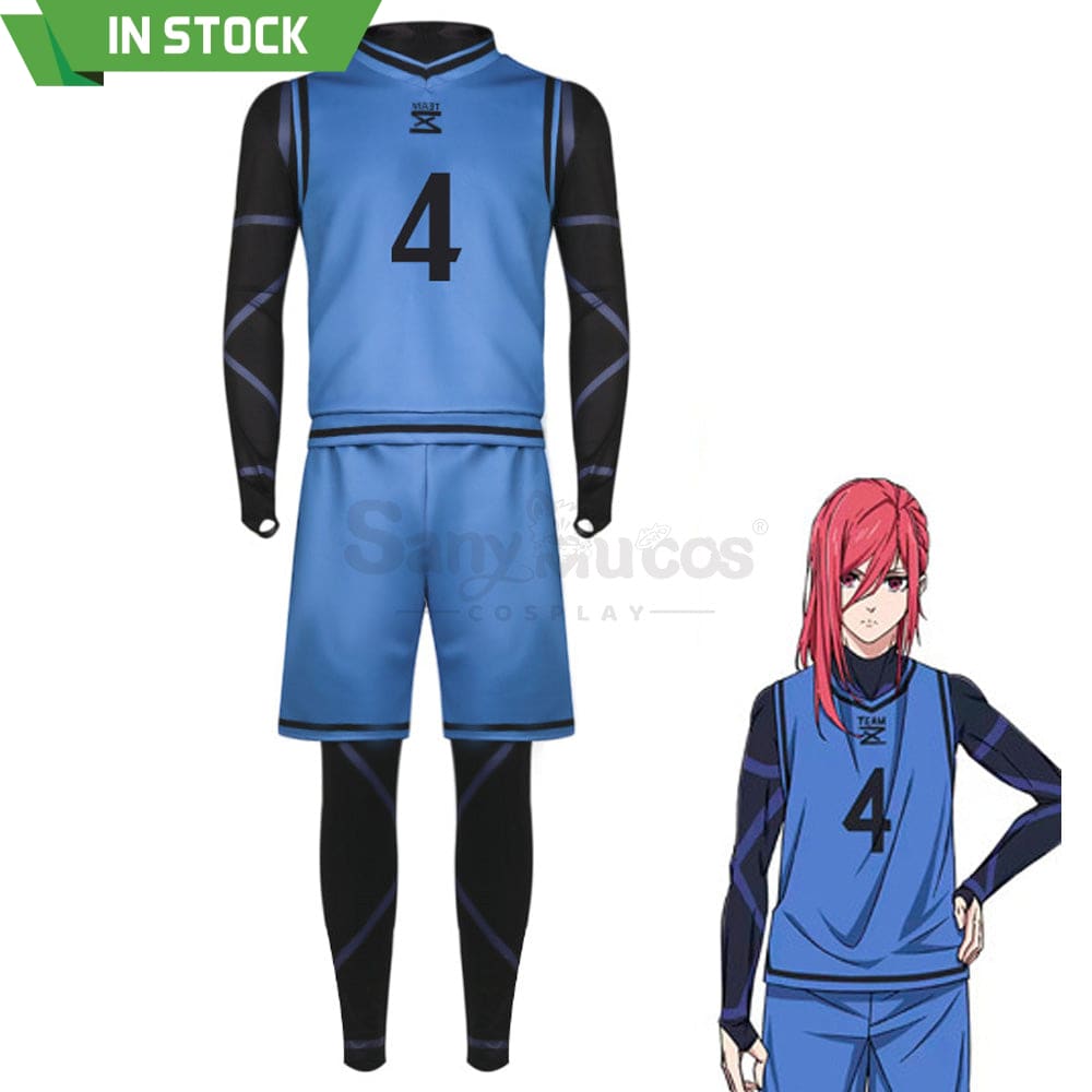 【In Stock】Anime Blue Lock Cosplay Team Z Football Jersey Costume Chigiri Hyoma / S Costumes