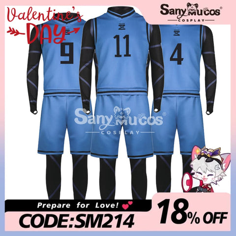 【In Stock】Anime Blue Lock Cosplay Team Z Football Jersey Costume Costumes