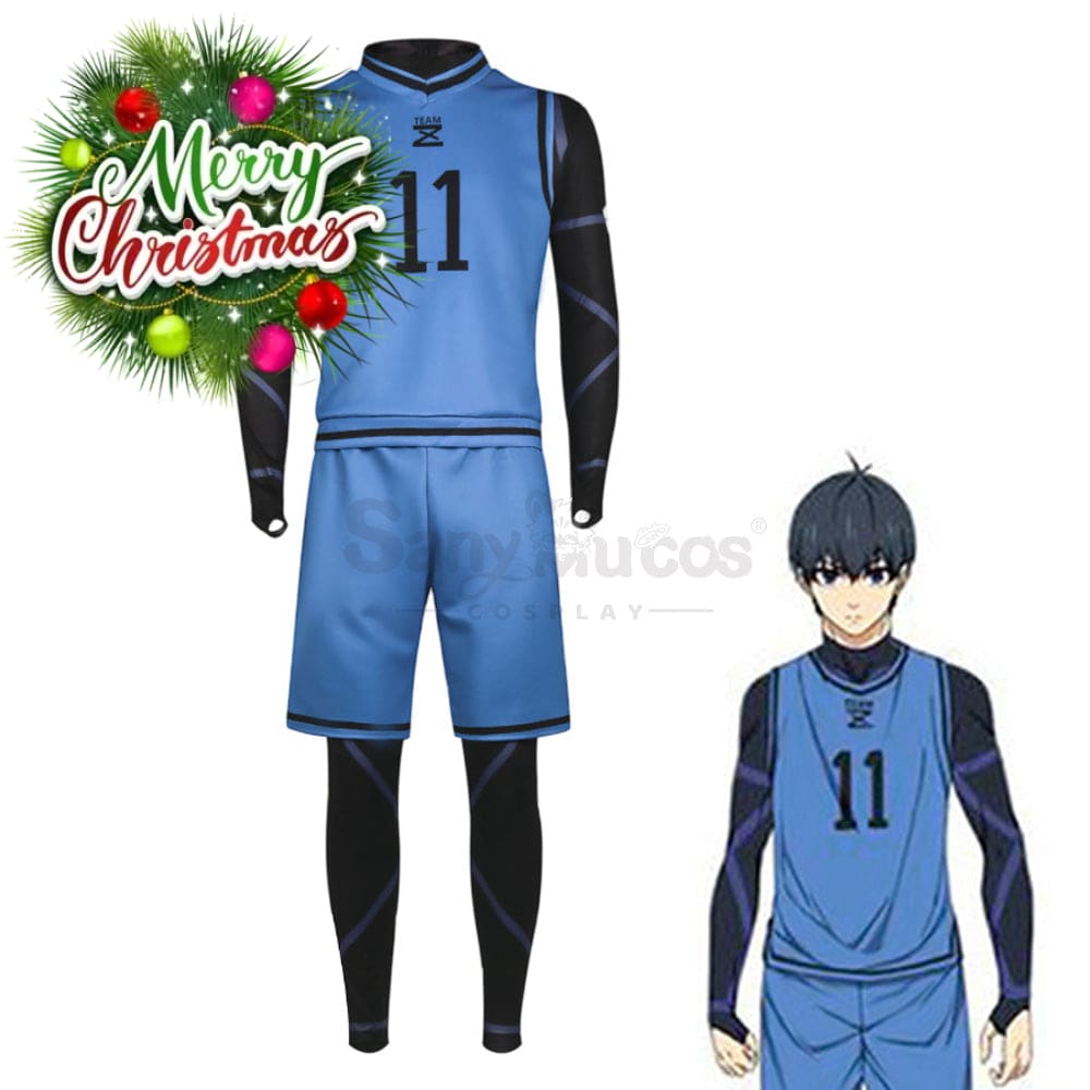 【In Stock】Anime Blue Lock Cosplay Team Z Football Jersey Costume Isagi Yoichi / S Costumes