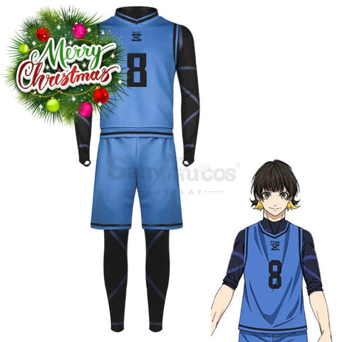 【In Stock】Anime Blue Lock Cosplay Team Z Football Jersey Costume Meguru Bachira / S Costumes