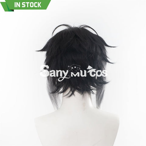 Anime Bungo Stray Dogs Cosplay Ryunosuke Akutagawa Black and Gray Gradient Short Cosplay Wig