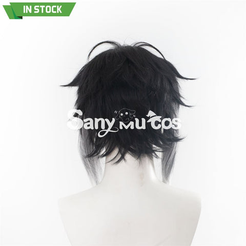 Anime Bungo Stray Dogs Cosplay Ryunosuke Akutagawa Black and Gray Gradient Short Cosplay Wig