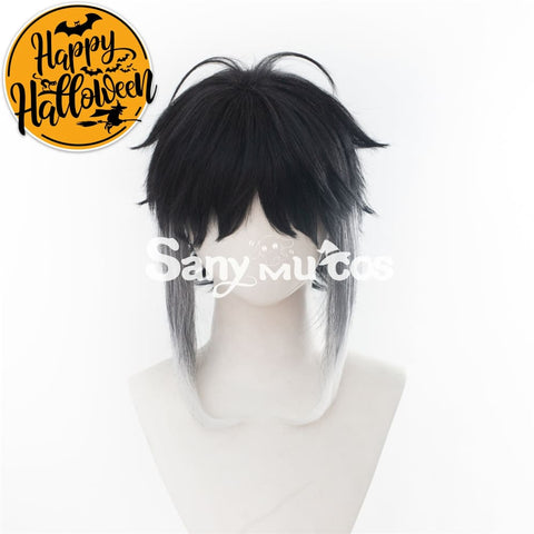 Anime Bungo Stray Dogs Cosplay Ryunosuke Akutagawa Black and Gray Gradient Short Cosplay Wig