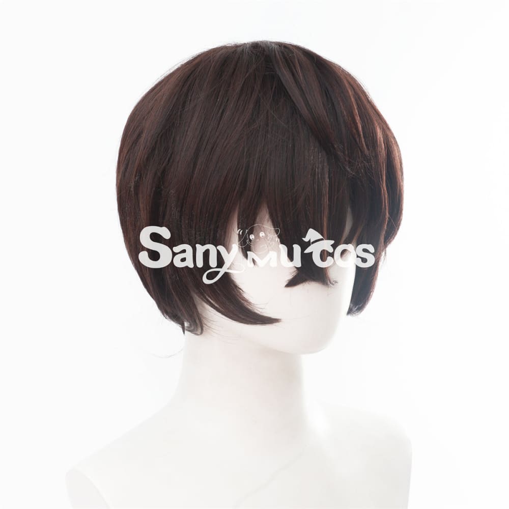 Anime Bungo Stray Dogs Osamu Dazai Cosplay Dark Brown Short Wig