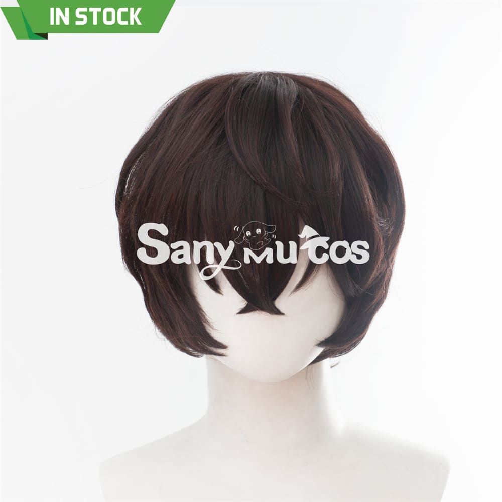 Anime Bungo Stray Dogs Osamu Dazai Cosplay Dark Brown Short Wig